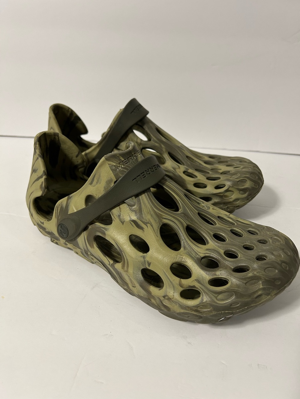Merrell Hydro Moc Drift Olive Drab Clog Water Shoes M8/W9.5 Lightweight Unisex